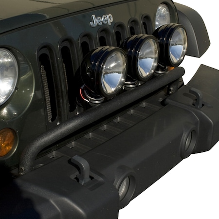 Rugged Ridge LIGHT BAR BUMPER MOUNTED, TEXTURED BLACK, JEEP WRANGLER(JK)07-16 11232.2